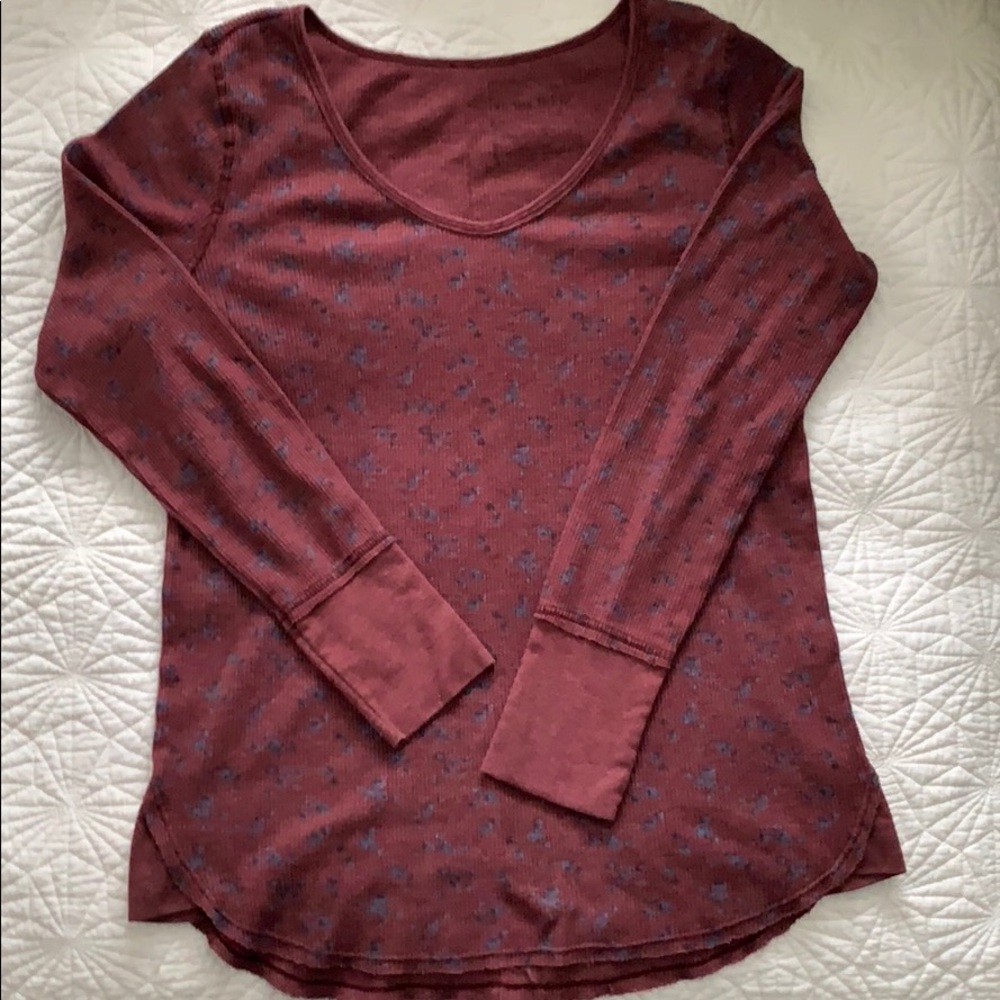 We The Free waffle knit LS top